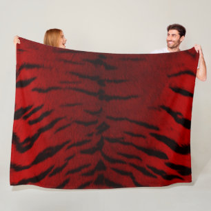 Feuer-Tiger-Haut-Druck Fleecedecke