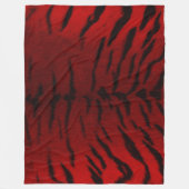 Feuer-Tiger-Haut-Druck Fleecedecke (Vorderseite)