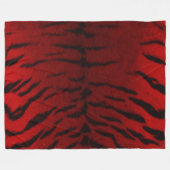 Feuer-Tiger-Haut-Druck Fleecedecke (Vorderseite (Horizontal))