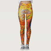 Feuer-Tiger Koi Leggings (Vorderseite)