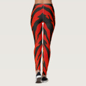 Feuer-Tiger-Streifen-Tierdruck Leggings (Rückseite)