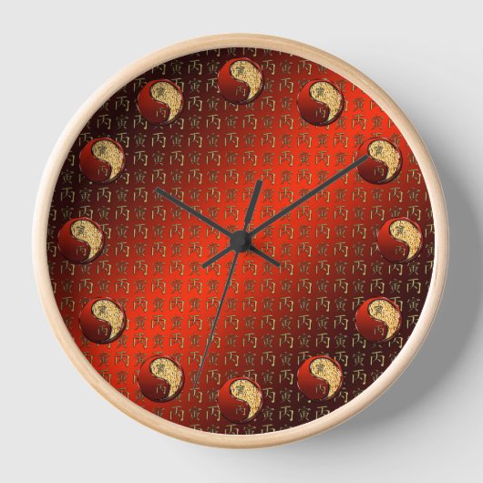 Feuer Tiger Uhr (Vorderseite)