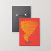 Feuer-Tornado Button (Vorderseite/Rückseite)