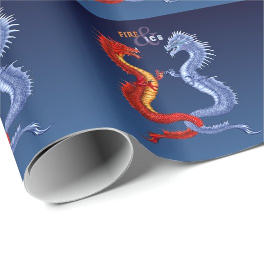 FEUER U. EIS GESCHENKPAPIER (Rolleneckpunkt)