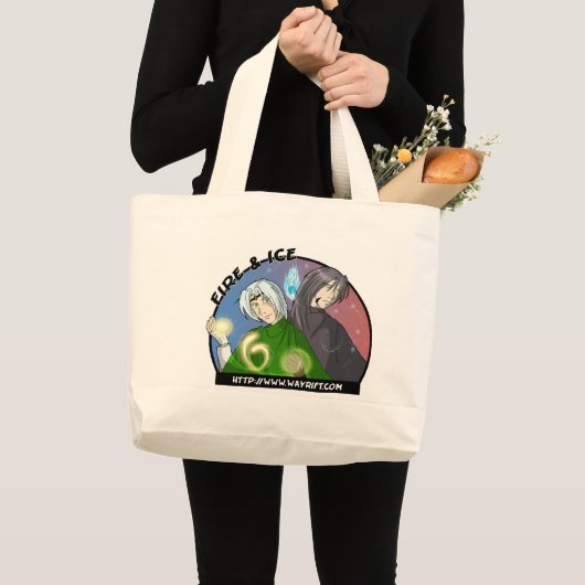 Feuer-u. Eis-Taschen-Tasche Jumbo Stoffbeutel (Vorderseite (Produkt))