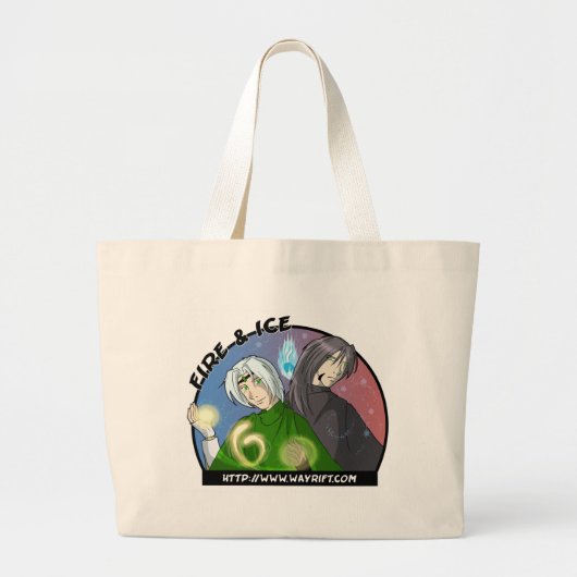 Feuer-u. Eis-Taschen-Tasche Jumbo Stoffbeutel (Vorne)