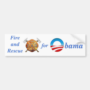 Feuer u. Rettung für Obama Autoaufkleber