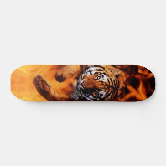 Feuer u. Tiger Skateboard (Horizontal)