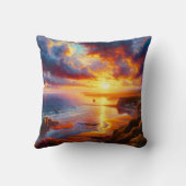 Feuer über der Küste Kissen (Rückseite)