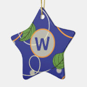 Feuer über Wasserschmuck Keramik Ornament (Links)