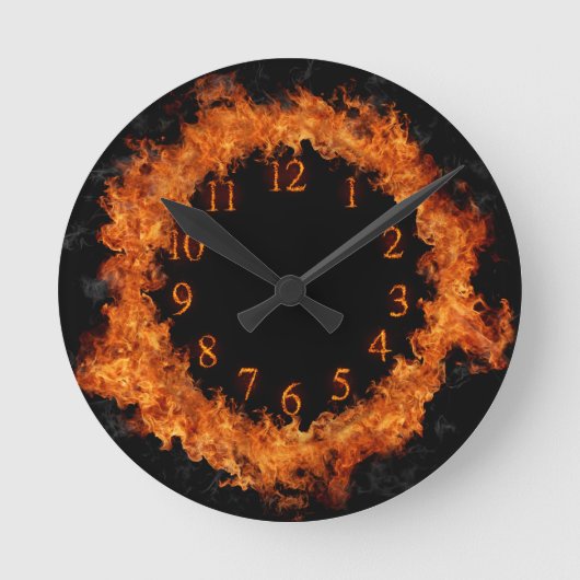Feuer-Uhr Firey flammt Wanduhr (Vorderseite)