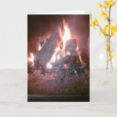 Feuer (unbedruckte Innenseite) Karte (Gelbe Blume)