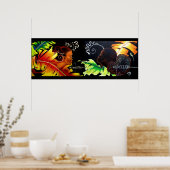 Feuer und Bliss - Miami-Glasblock Poster (Küche)