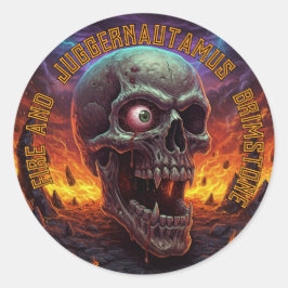 FEUER UND BRIMSTONE-Aufkleber Runder Aufkleber