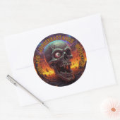 FEUER UND BRIMSTONE-Aufkleber Runder Aufkleber (Umschlag)