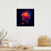 Feuer und die Rose Poster (Küche)