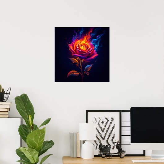 Feuer und die Rose Poster (Heimbüro)