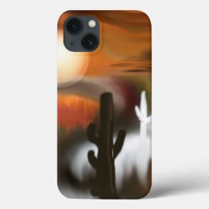 Feuer und Eis Abstrakte Kunst im Südwesten iPhone 13 Hülle