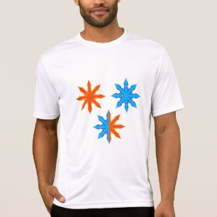 Feuer und Eis Acht-Spitzen-Sterne T-Shirt