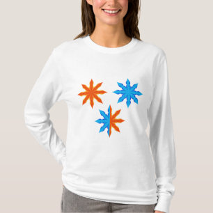 Feuer- und Eis-Achtspitzsterne T-Shirt