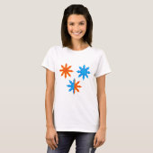 Feuer- und Eis-Achtspitzsterne T-Shirt (Vorne ganz)