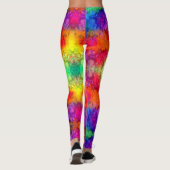 [Feuer und Eis] Bright Bold Rainbow Krawatte-Dye Leggings (Rückseite)