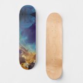 Feuer und Eis Der einsame Abstrakte Nebel Skateboard (Vorderseite)