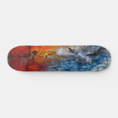 Feuer-und Eis-Drachen Skateboard (Horizontal)