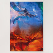 Feuer-und Eis-Duelldrache-Puzzlespiel Puzzle (Vertikal)