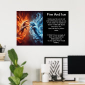 Feuer und Eis: Eine Hand Poster (Heimbüro)