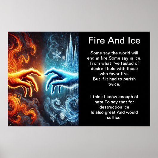 Feuer und Eis: Eine Touch Poster (Vorne)
