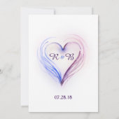 Feuer-und Eis-Hochzeits-Einladung Einladung (Rückseite)