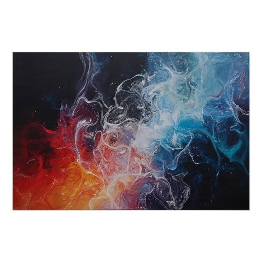 Feuer und Eis in Fluss Poster (Vorderseite)