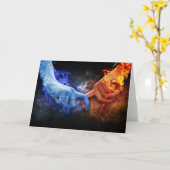 Feuer-und Eis-Liebe Karte (Gelbe Blume)