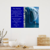 Feuer und Eis mit Silhouette-Poster Poster (Küche)