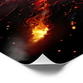 Feuer und Eis Poster | Abstrakte Kunst für modern (Ecke)