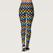 Feuer- und Eis-Schachbrettmuster Leggings (Rückseite)