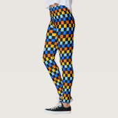 Feuer- und Eis-Schachbrettmuster Leggings (Links)
