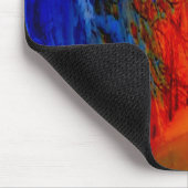 Feuer und Eis Schönes Kunstblau, Orange, Rot Mousepad (Ecke)
