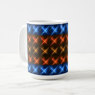 Feuer- und Eis-Sternmuster Kaffeetasse