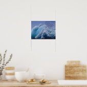 Feuer und Eis über dem Floating Alaskan Ice Berg P Poster (Küche)