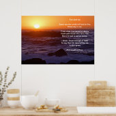 Feuer und Eis über dem Sonnenuntergang Poster (Küche)