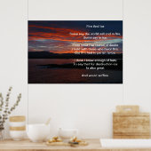 Feuer und Eis über einem brennenden Sonnenschutzmi Poster (Küche)