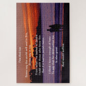 Feuer und Eis über einem brennenden Sonnenuntergan Puzzle (Vertikal)