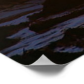 Feuer und Eis über einem orangefarbenen Sonnenunte Poster (Ecke)