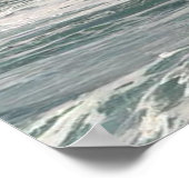 Feuer und Eis über große Welle Poster (Ecke)