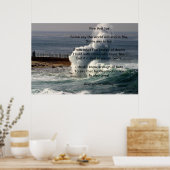 Feuer und Eis über große Welle Poster (Küche)