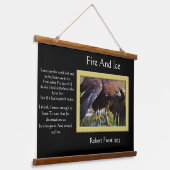 Feuer- und Eisadler auf einem Seil Wandteppich Mit Holzrahmen (Gewinkelt)