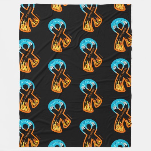 Feuer und Eisband...CRPS-Krieger Fleecedecke (Vorderseite)