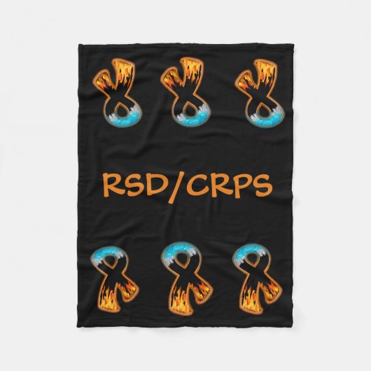 Feuer und Eisband Fleecedecke (Vorderseite)